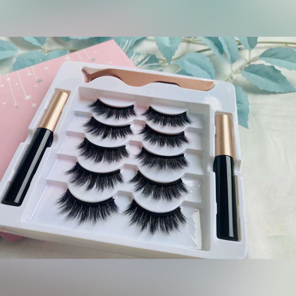 Magnetic Eyelashes with Magnetic Eyeliner Set Natural Look Reusable False Lashes